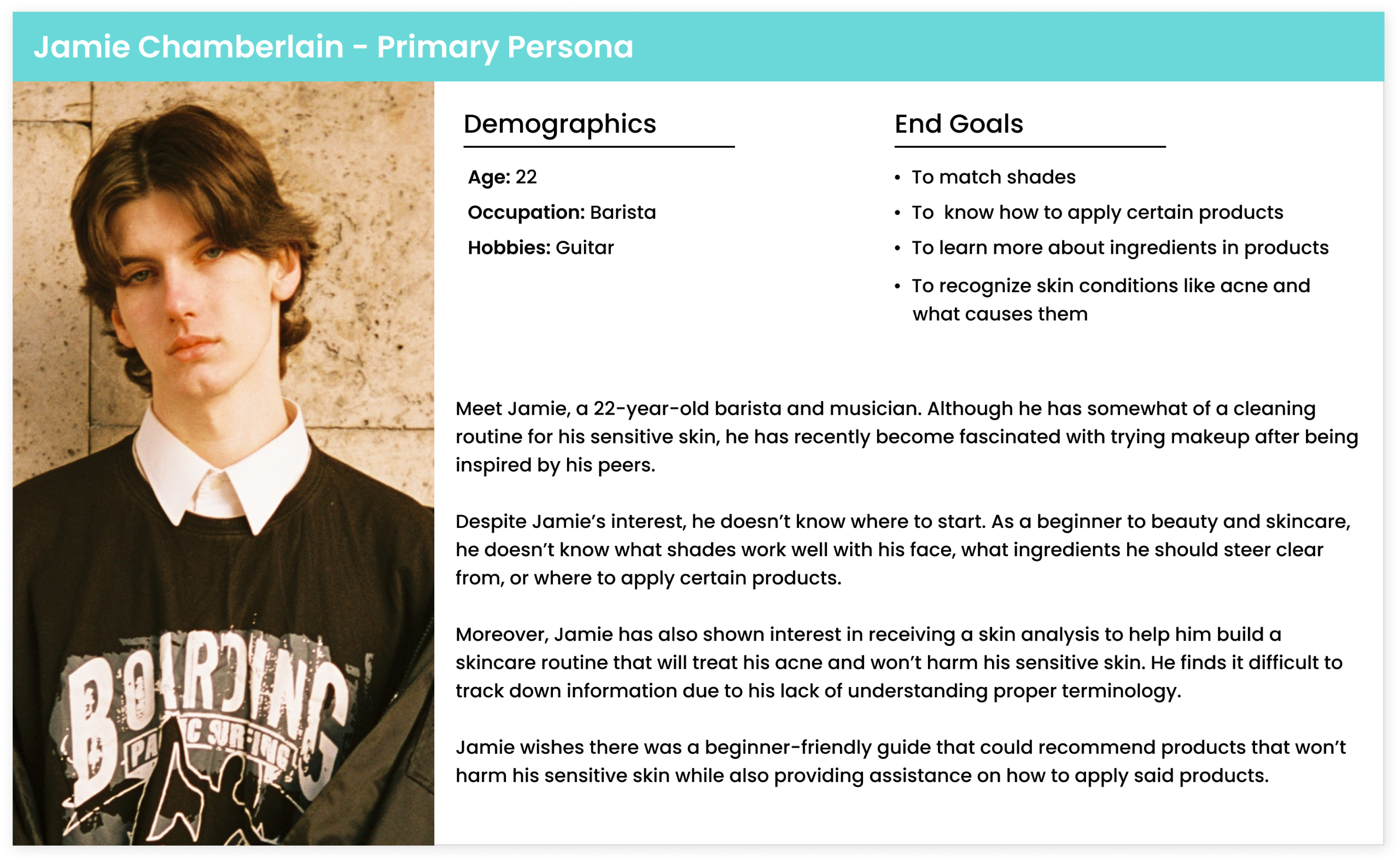 Jamie Chamberlain - Primary Persona