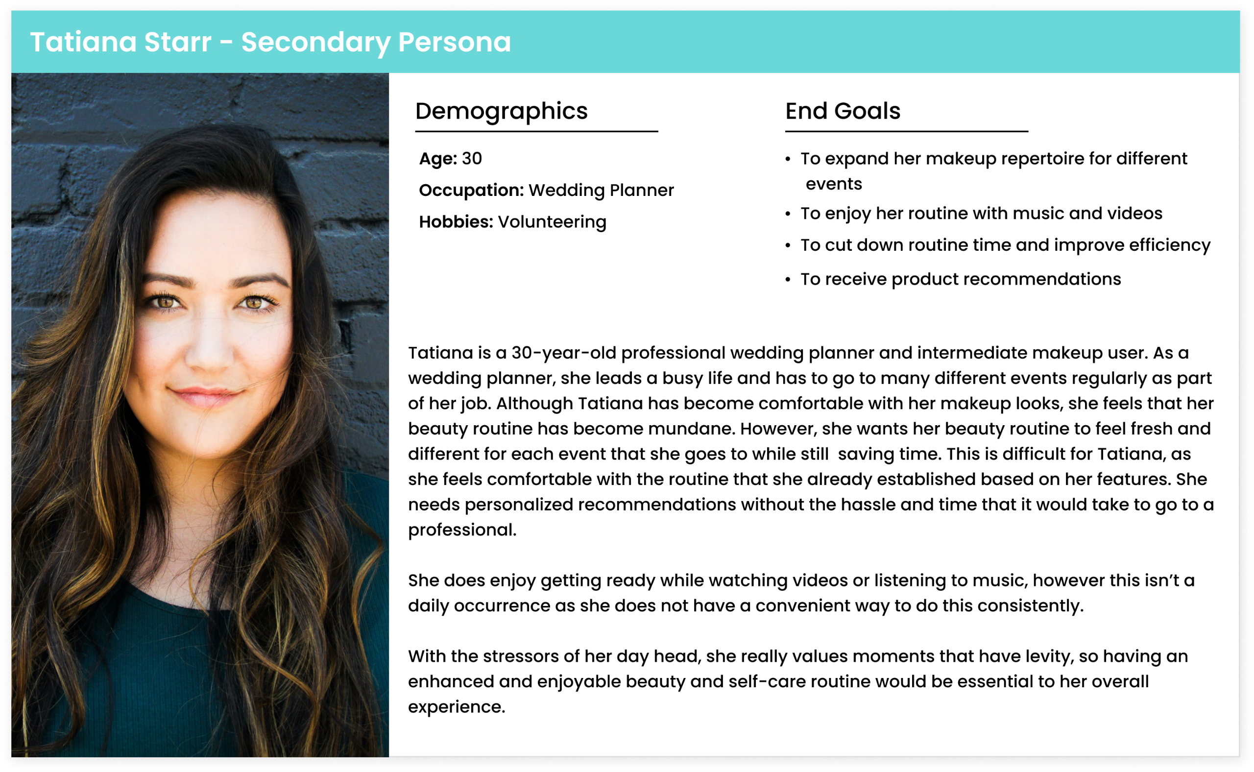 Tatiana Starr - Secondary Persona